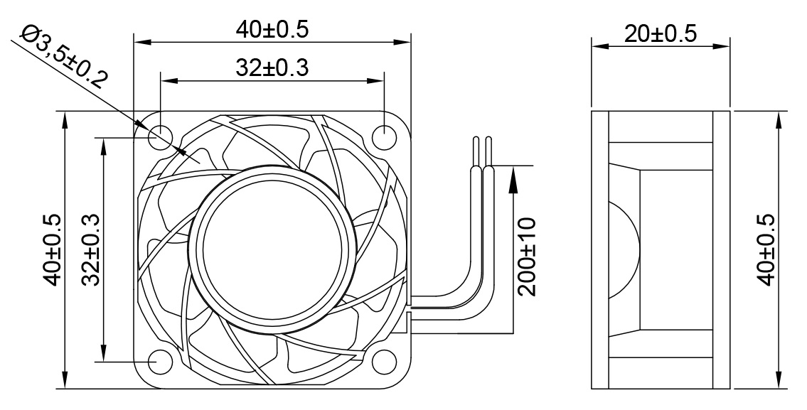 MFD4020C Dimensions